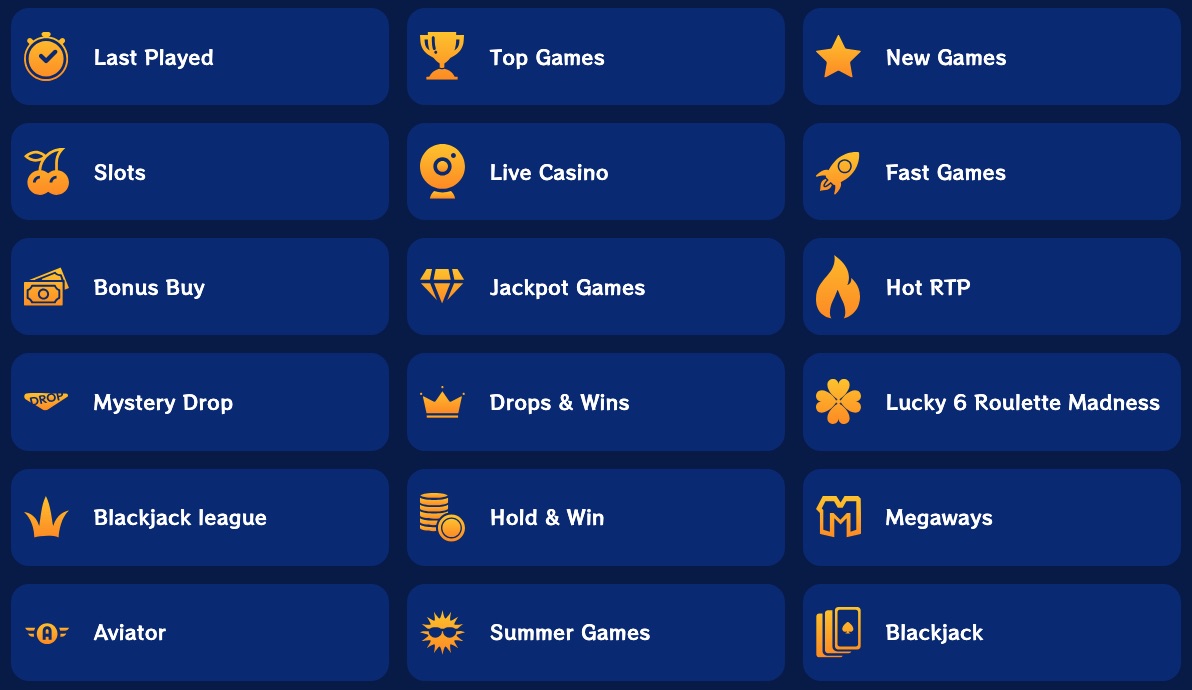 Kakadu Casino Game Categories